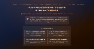テストステロンが上がる食べ物と下がる食べ物