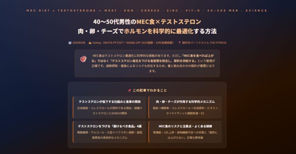 MEC食×テストステロン