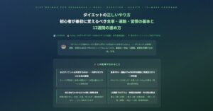 ダイエットの正しいやり方