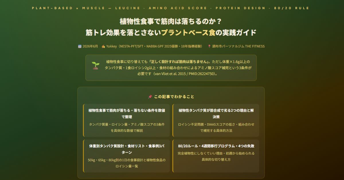 植物性食事で筋肉は落ちるのか