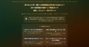 ダイエット中・筋トレ中の朝食