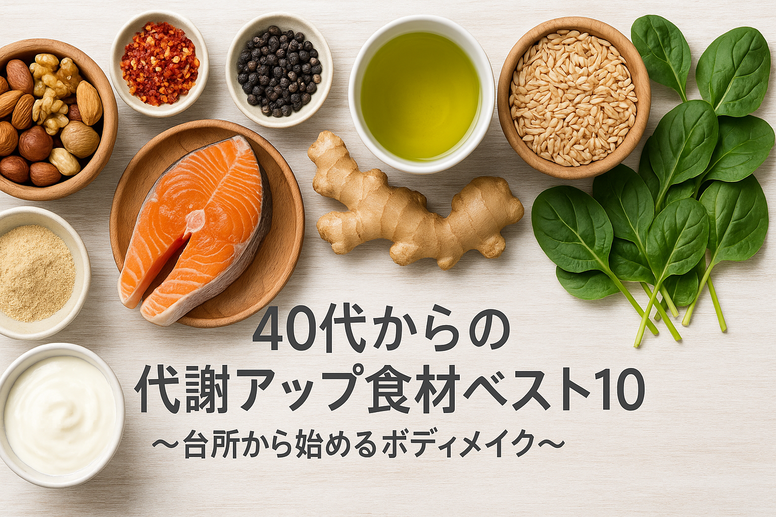 40代からの代謝アップ食材ベスト10〜台所から始めるボディメイク〜