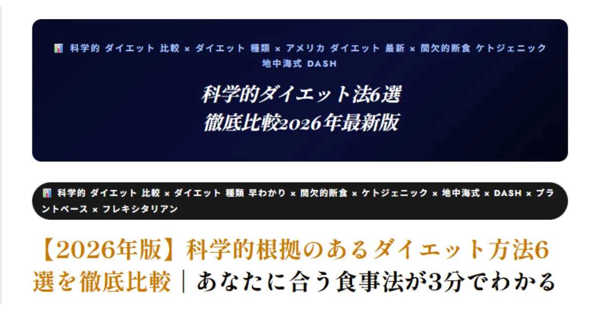 科学的に証明されたダイエット法6選