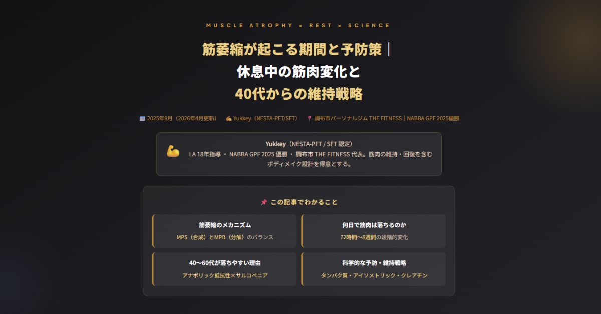 筋萎縮が起こる期間と予防策