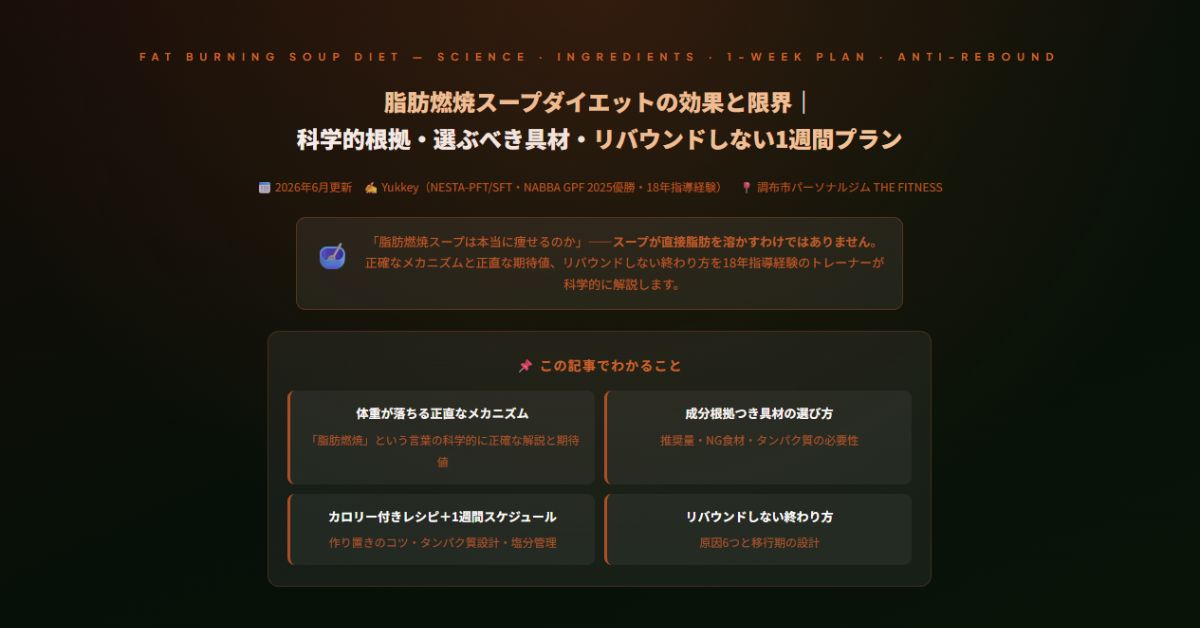 脂肪燃焼スープダイエットの効果と限界
