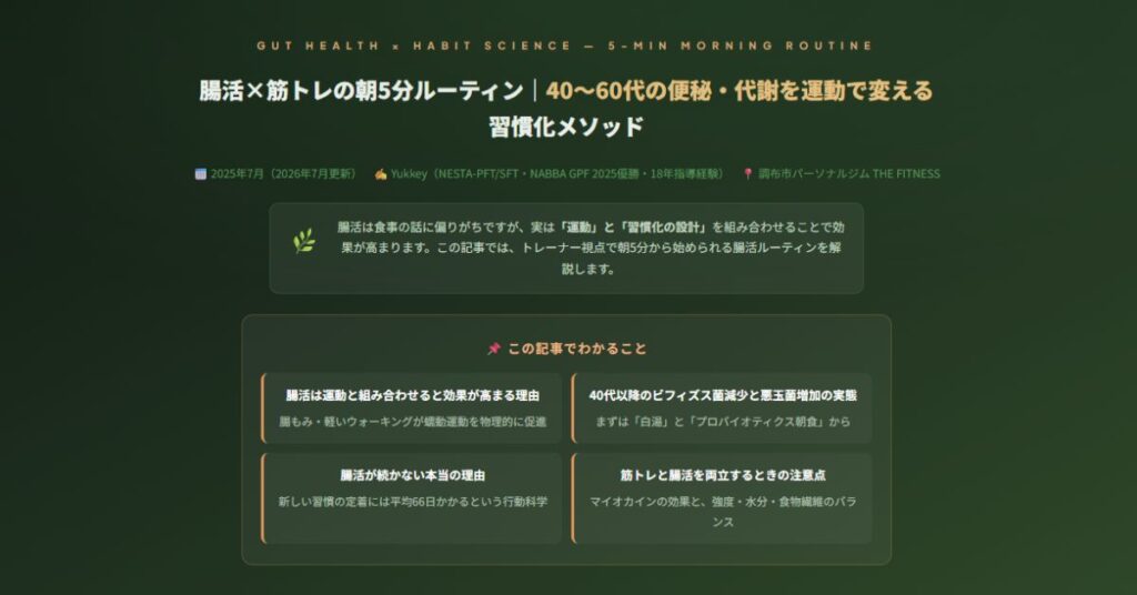 腸活×筋トレの朝5分ルーティン