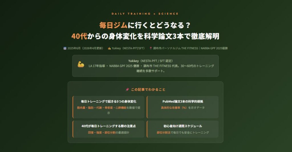 毎日ジムに行くとどうなる？