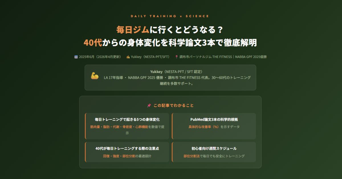毎日ジムに行くとどうなる？