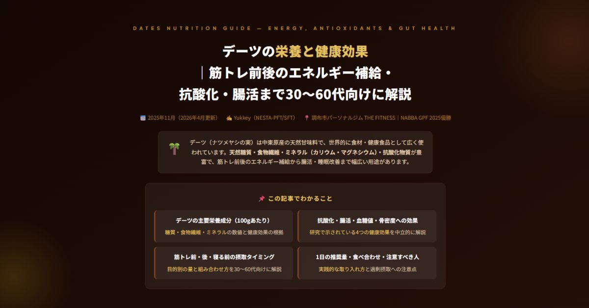 デーツの栄養と健康効果