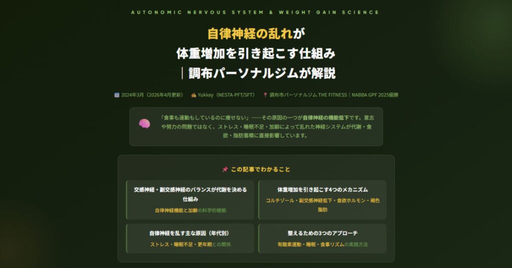 自律神経の乱れが体重増加を引き起こす仕組み