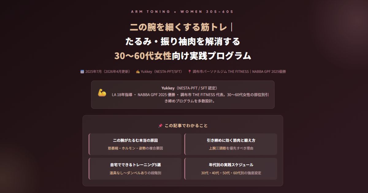 二の腕を細くする筋トレ