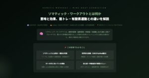 ソマティック・ワークアウトとは何か
