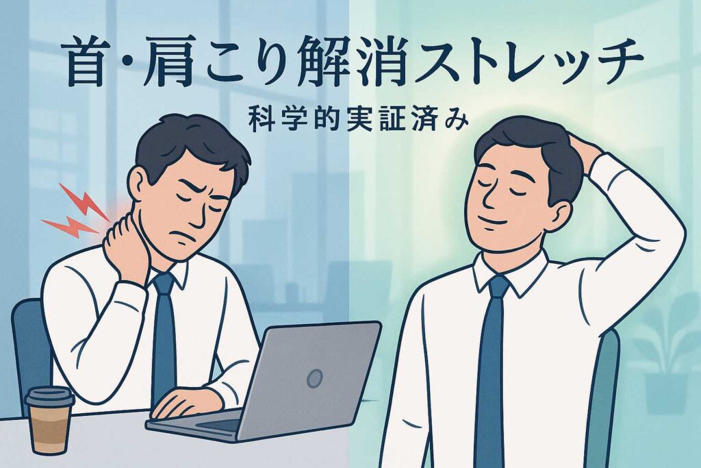 首、肩のストレッチ