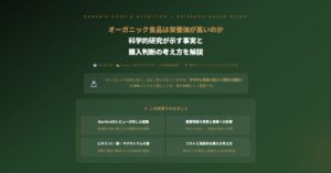 オーガニック食品は栄養価