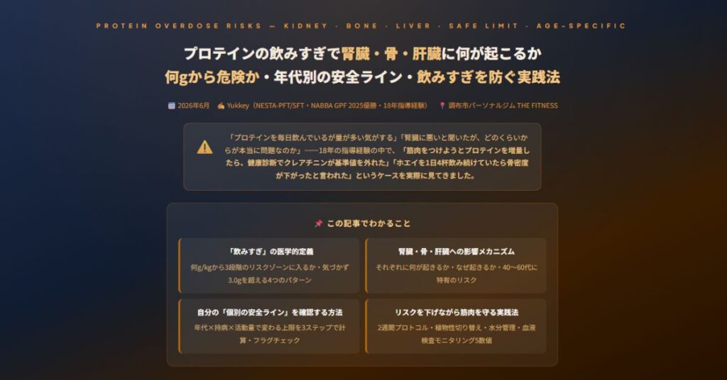 プロテインの飲みすぎで腎臓・骨・肝臓に何が起こる