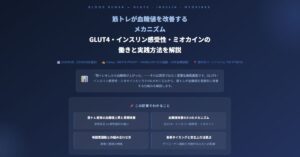 筋トレが血糖値を改善するメカニズム