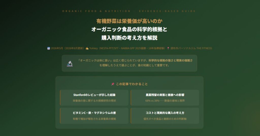 有機野菜は栄養価が高いのか