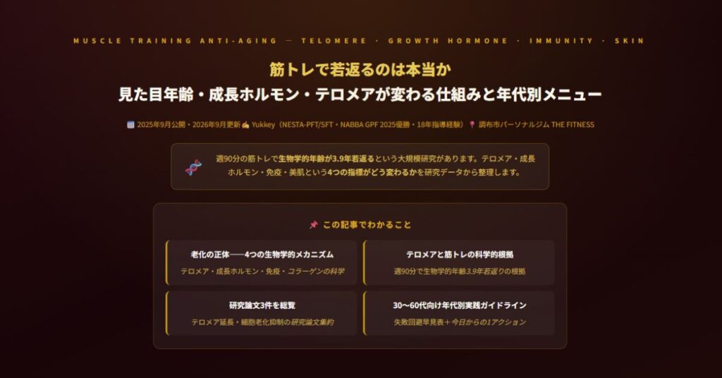 筋トレで若返るのは本当か