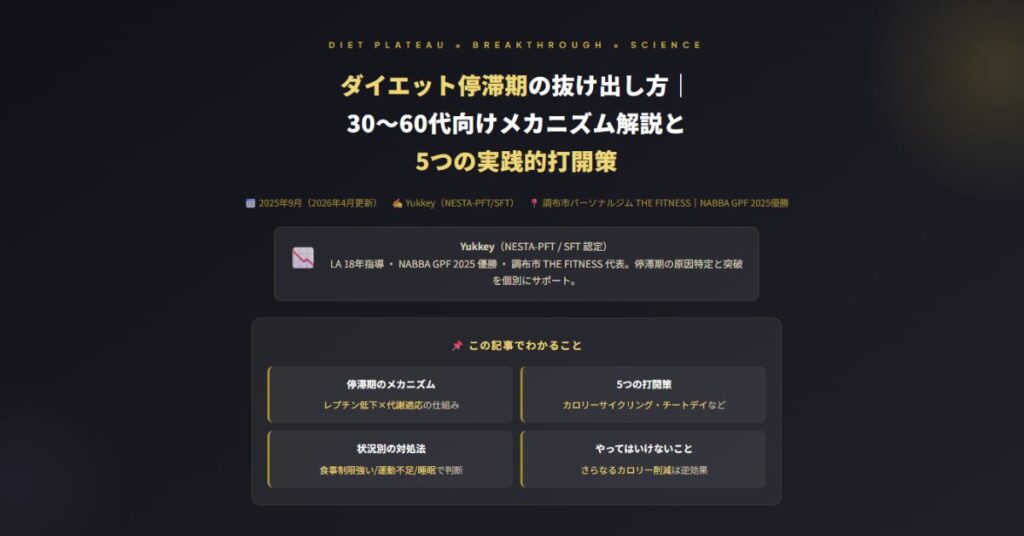 ダイエット停滞期の抜け出し方