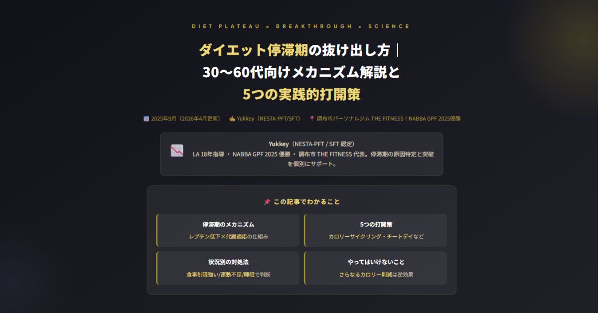 ダイエット停滞期の抜け出し方