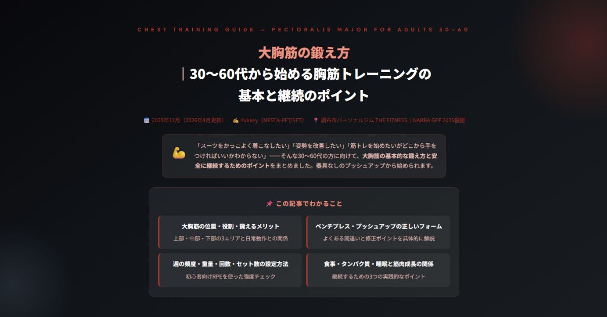 大胸筋の鍛え方