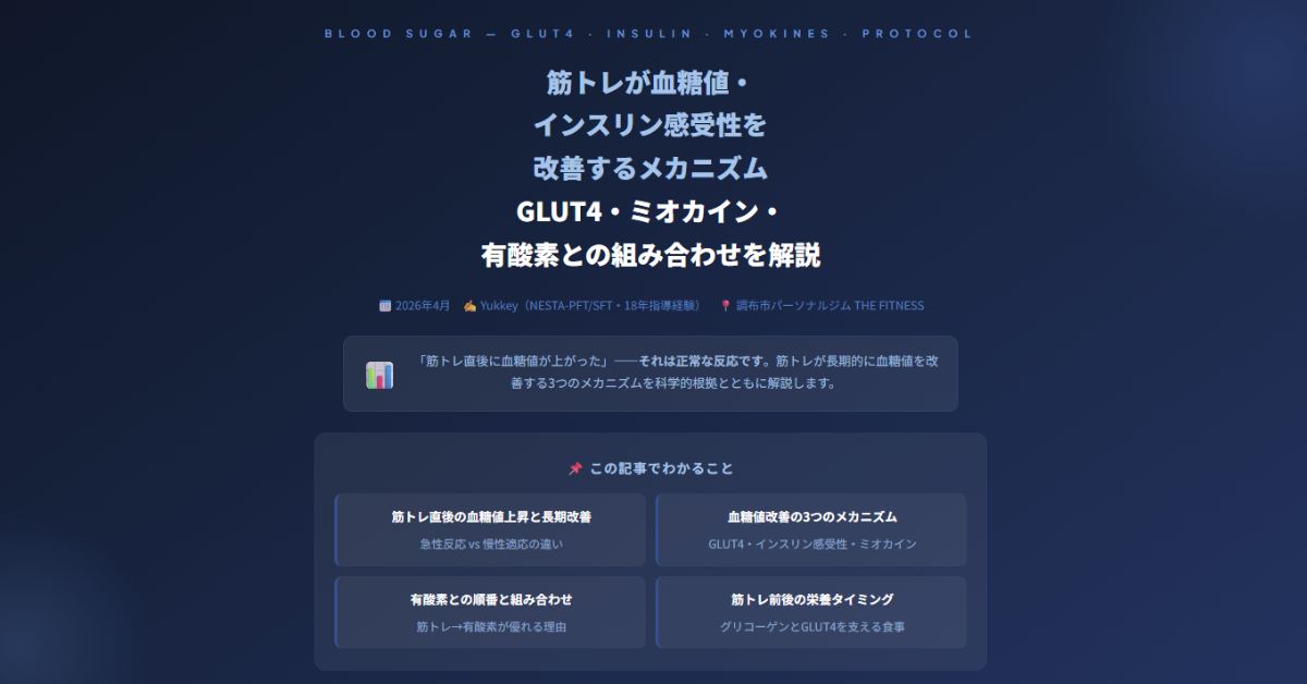 筋トレが血糖値・インスリン感受性を改善