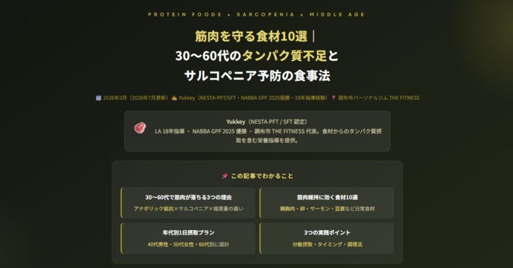 筋肉を守る食材10選