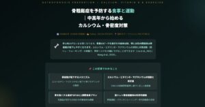 骨粗鬆症を予防する食事と運動