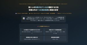 筋トレの効果確認方法