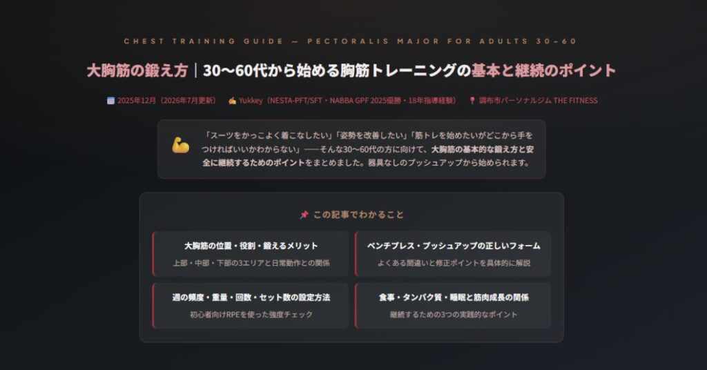 大胸筋の鍛え方