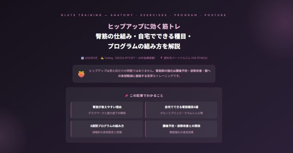 ヒップアップに効く筋トレ