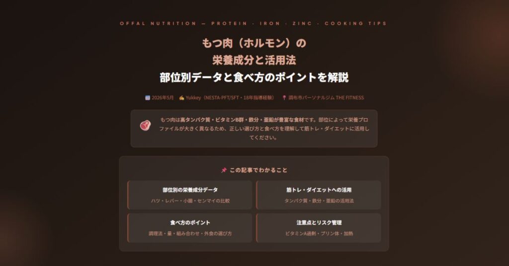 もつ肉(ホルモン)の栄養成分