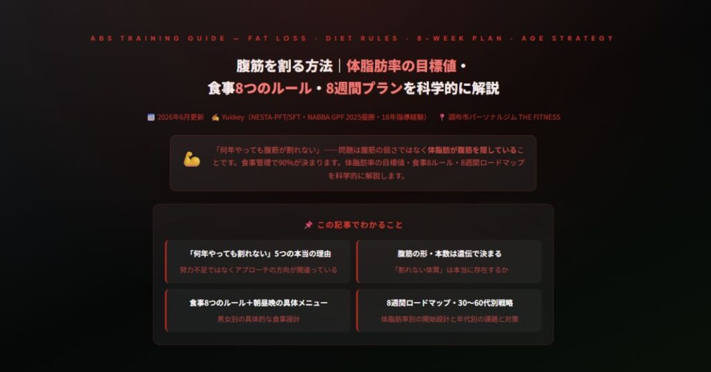 腹筋を割る方法