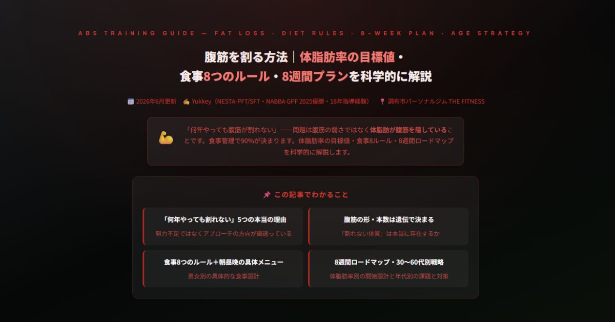 腹筋を割る方法