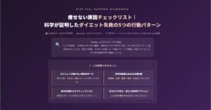 科学が証明したダイエット失敗の5つ