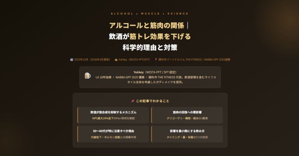 アルコールと筋肉の関係