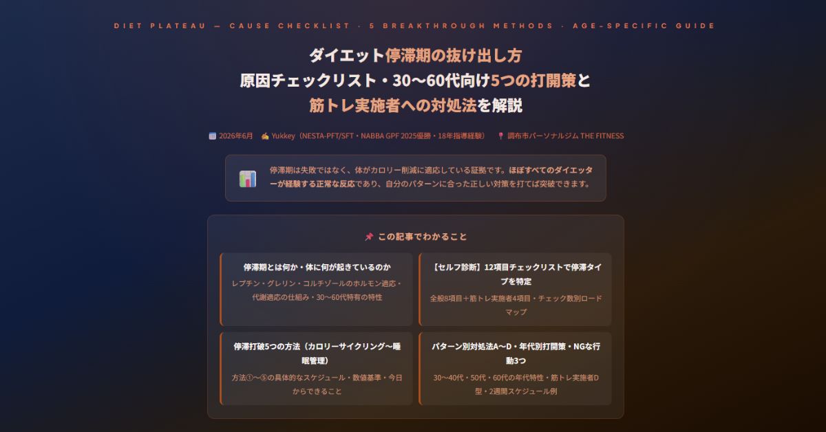 ダイエット停滞期の抜け出し方