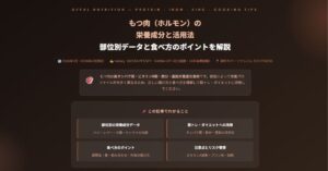 もつ肉（ホルモン）の栄養と筋トレ・ダイエット活用法