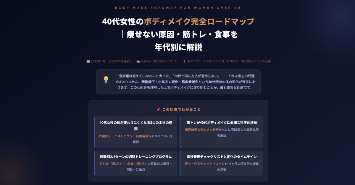 40代女性のボディメイク