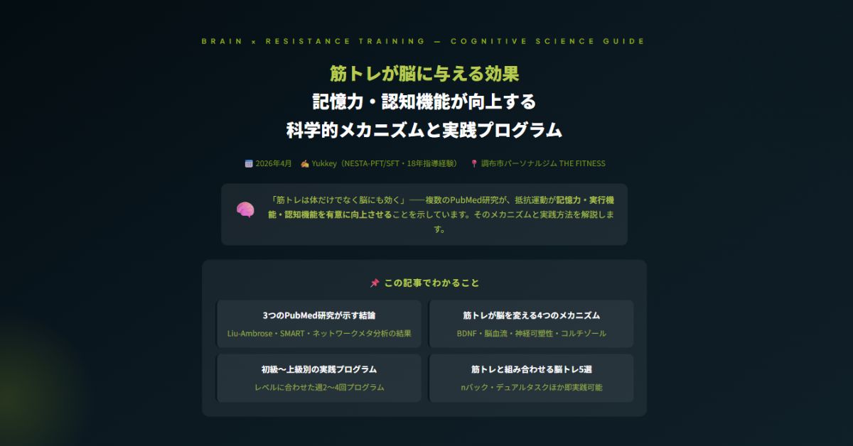 筋トレが脳に与える効果