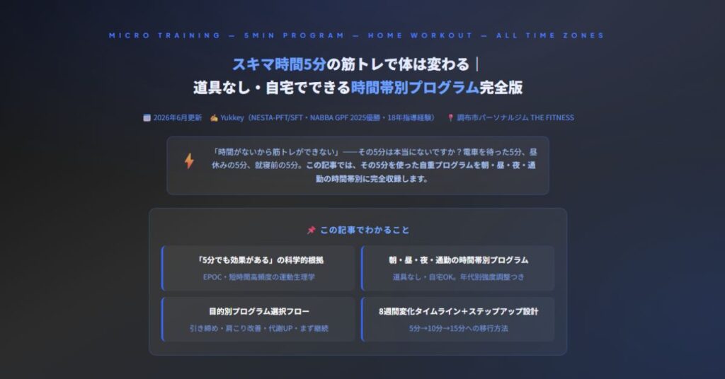 スキマ時間5分の筋トレ