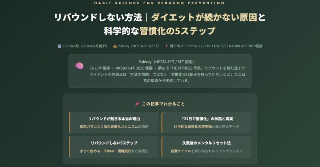 リバウンドしない方法