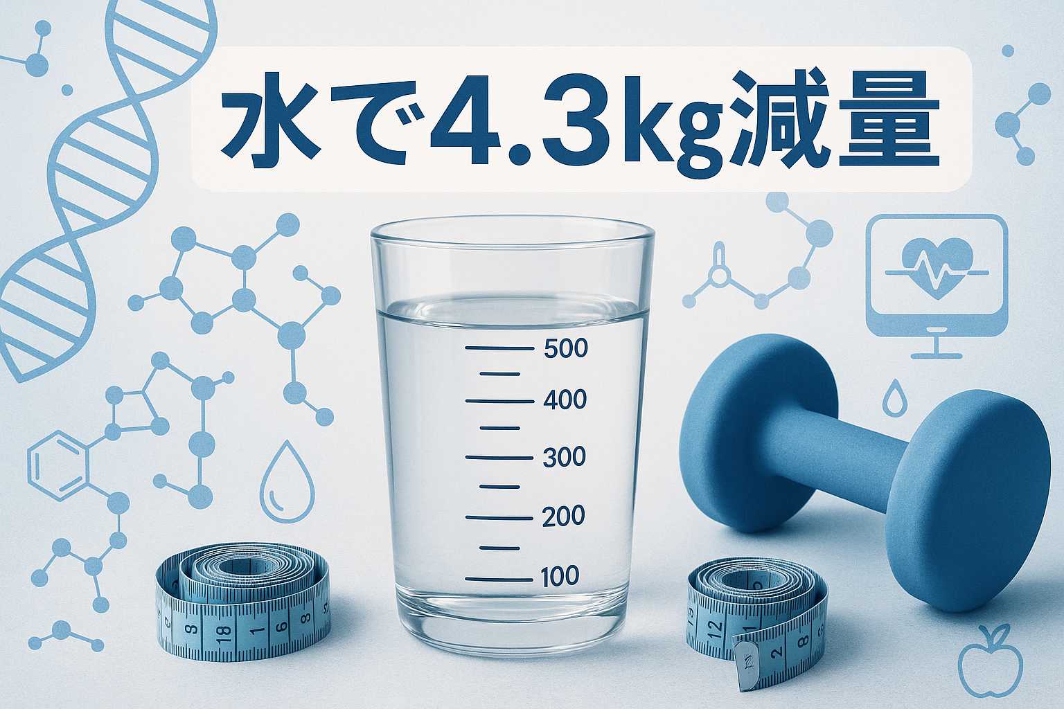 水をたくさん飲むだけで平均4.3kg減量