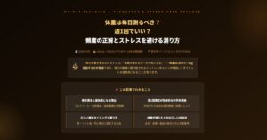 体重を毎日測る