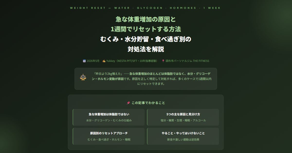 急な体重増加の原因