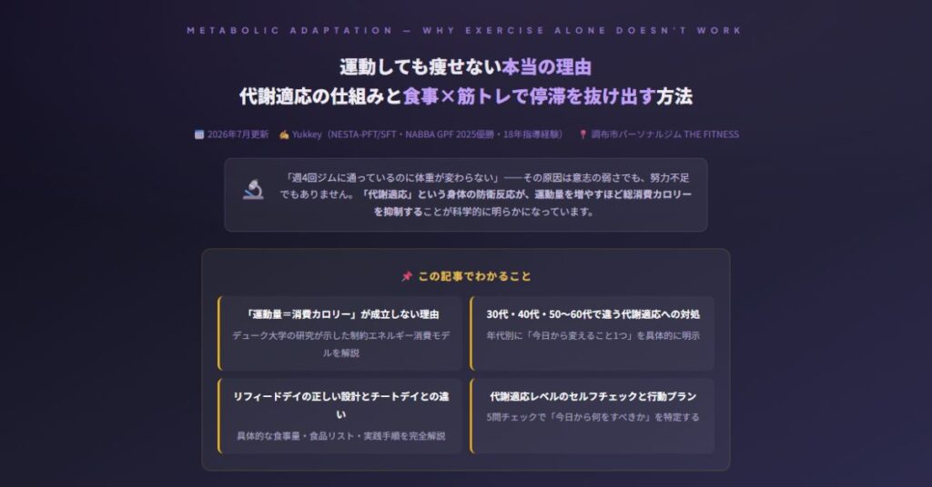 運動しても痩せない本当の理由