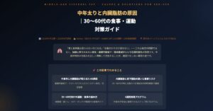 中年太りと内臓脂肪の原因