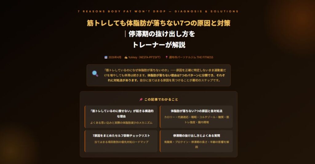 筋トレしても体脂肪が落ちない