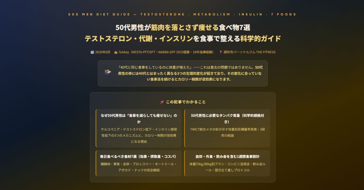 50代男性が筋肉を落とさず痩せる食べ物