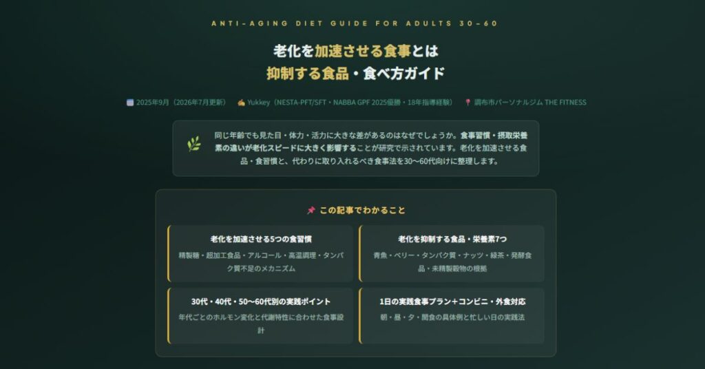 老化を加速させる食事